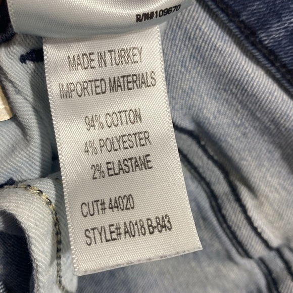 Agolde Sophie Crop Denim Jeans Destroyed Distressed 26 - Picture 5 of 8